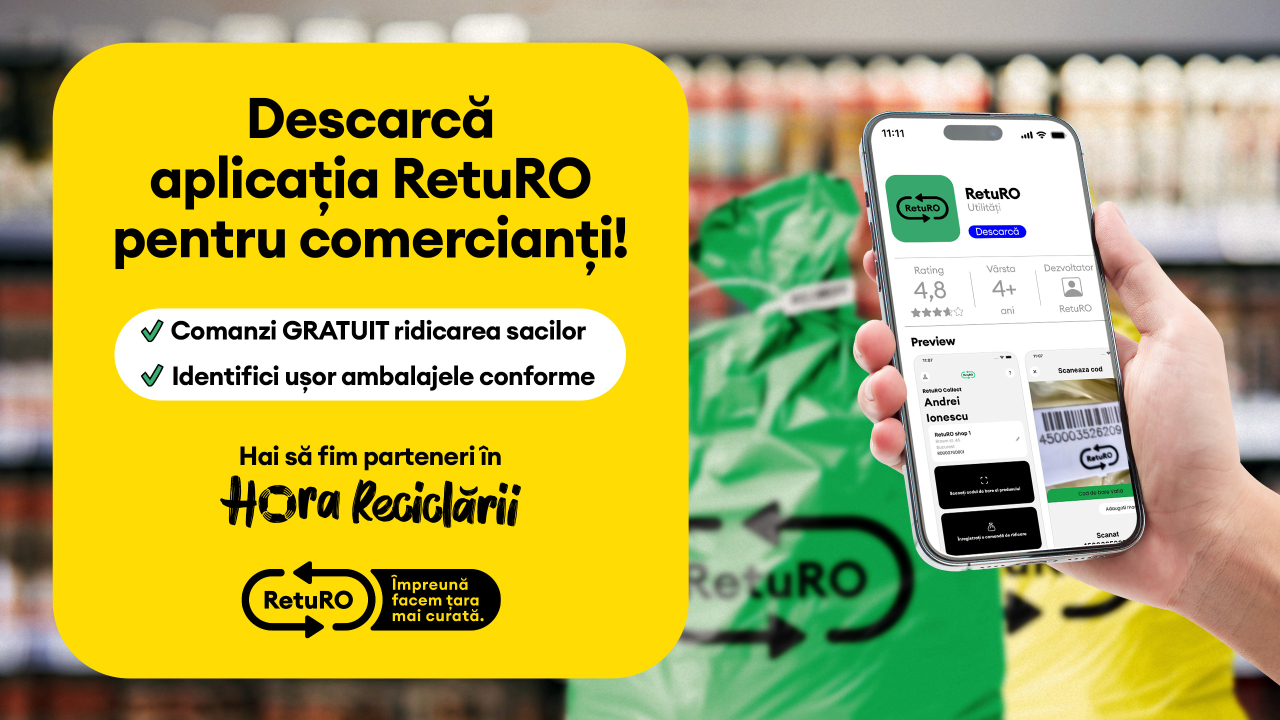Aplicația RetuRO: ajutor pentru gestionarea ambalajelor SGR colectate manual