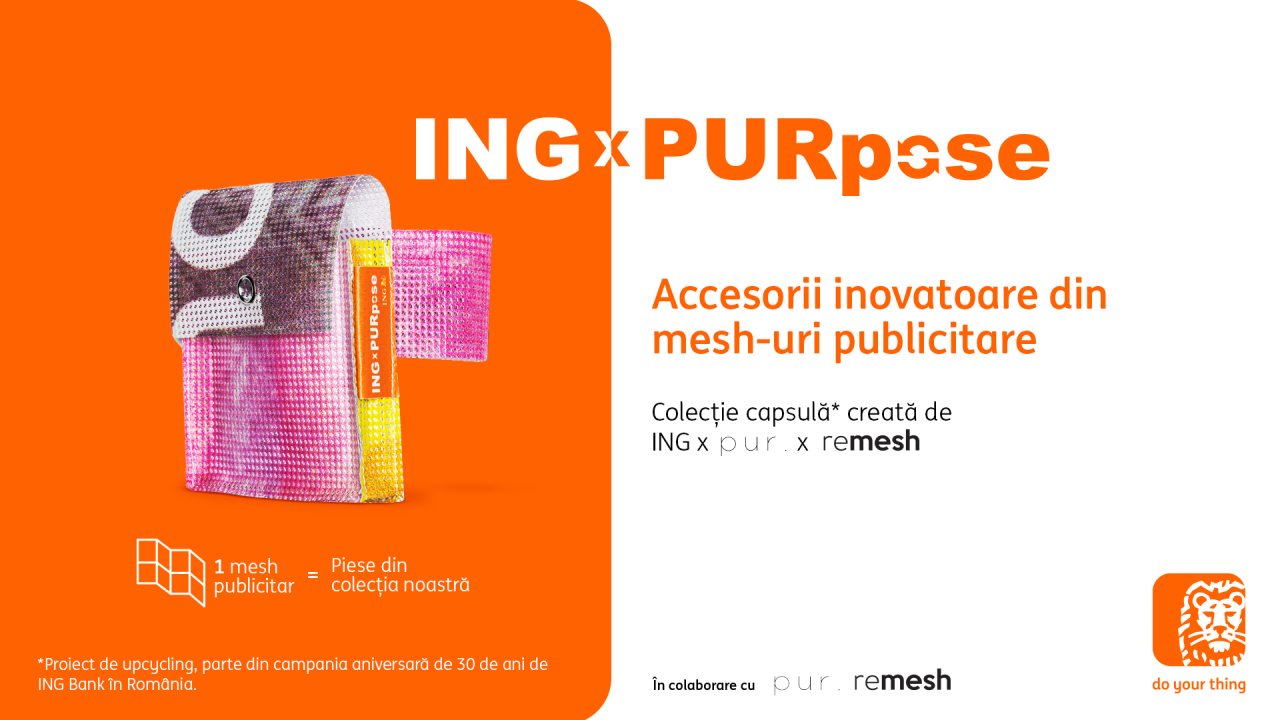 ING Bank România, pur. și remesh lansează o colecție aniversară de upcycling