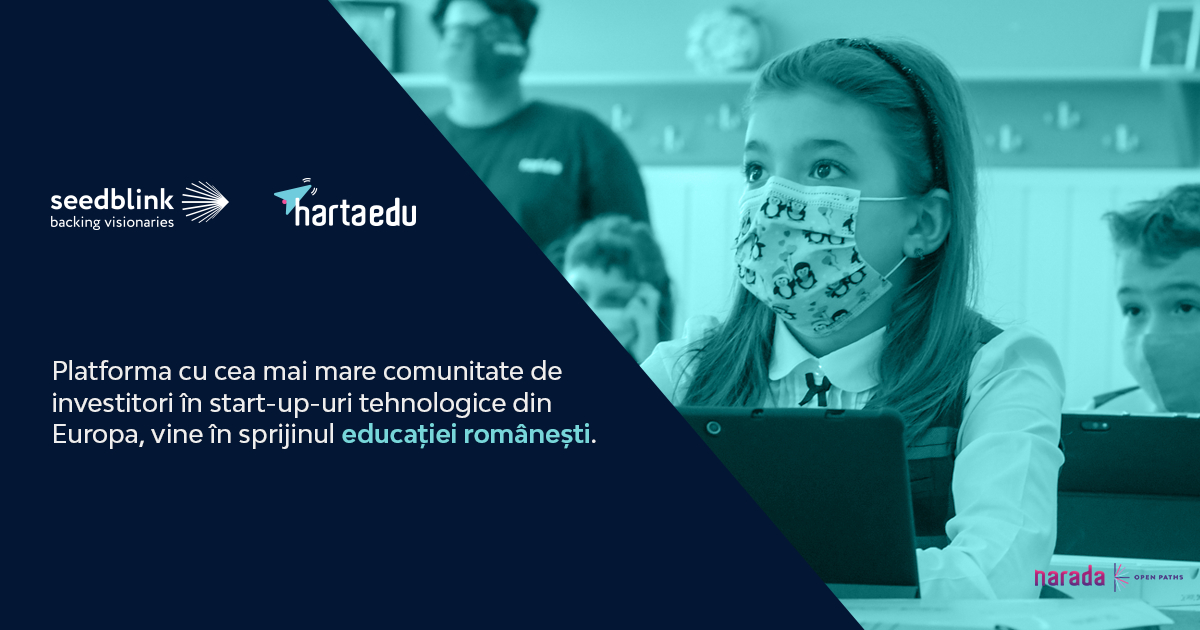 SeedBlink donează 1% din fiecare investiție către platforma educațională Narada