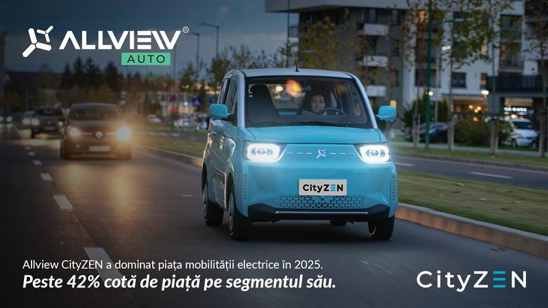 Mașina electrică Allview CityZEN a dominat categoria de vehicule B1 în 2025