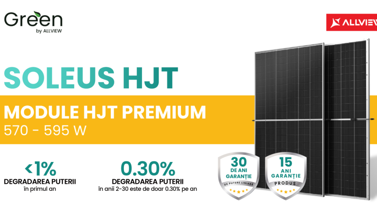 Noile panouri fotovoltaice Allview Soleus, mai eficiente și productive cu 22%