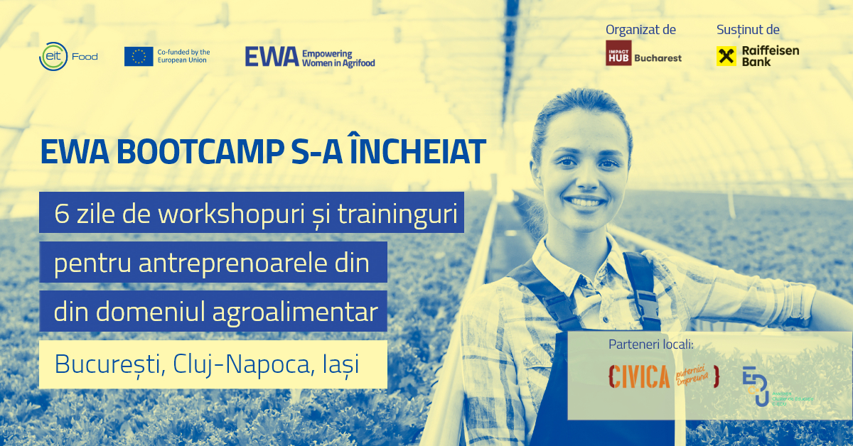 EWA Bootcamp: 45 de antreprenoare s-au pregătit pentru viitorul agriculturii sustenabile