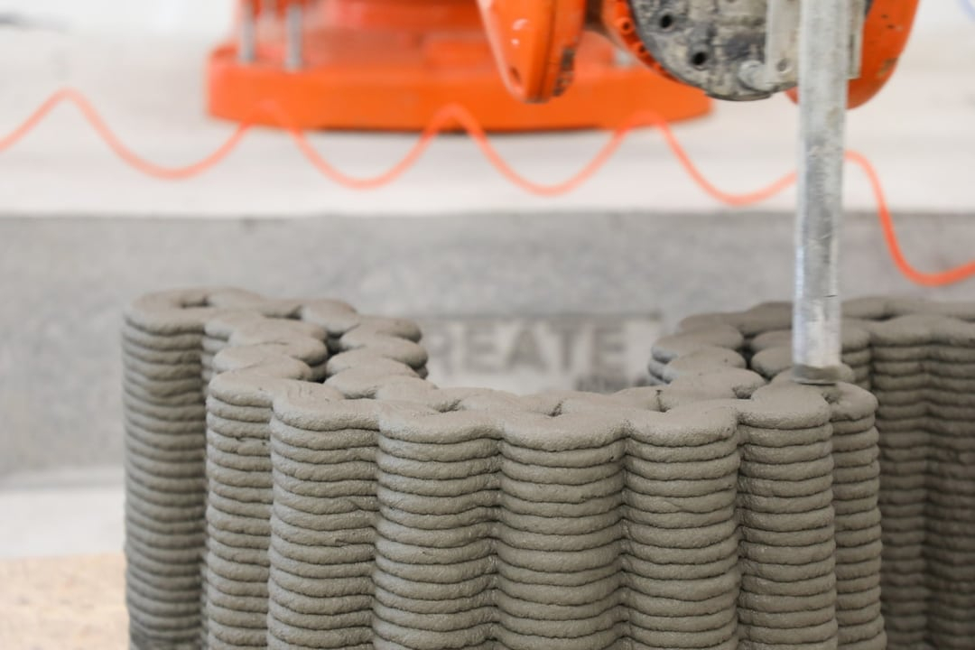 Hyperion Robotics lays a foundation 3D printed with ”green cement”