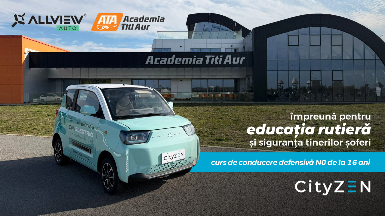Allview Auto oferă mașini pentru cursuri de conducere defensivă la Academia Titi Aur
