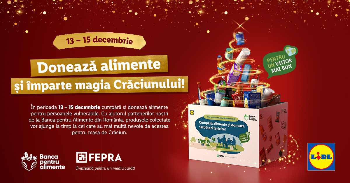 Donează alimente pentru sărbători mai bune în comunitățile defavorizate din România