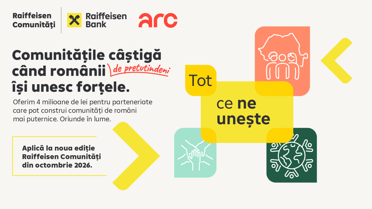Raiffeisen Comunități alocă 4 milioane de lei pentru proiecte de dezvoltare sustenabilă și implică diaspora în ediția a 16-a