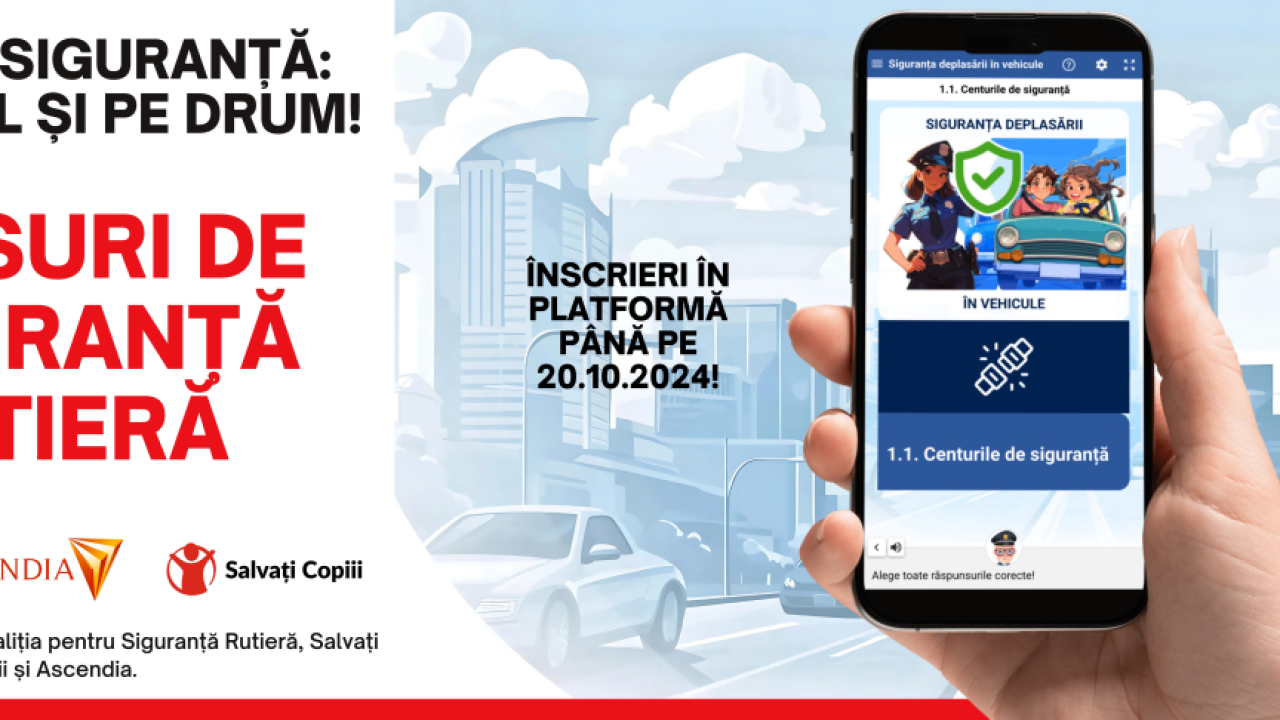Proiectul care învață copiii cum să fie în siguranță pe străzi, dar și în mașină