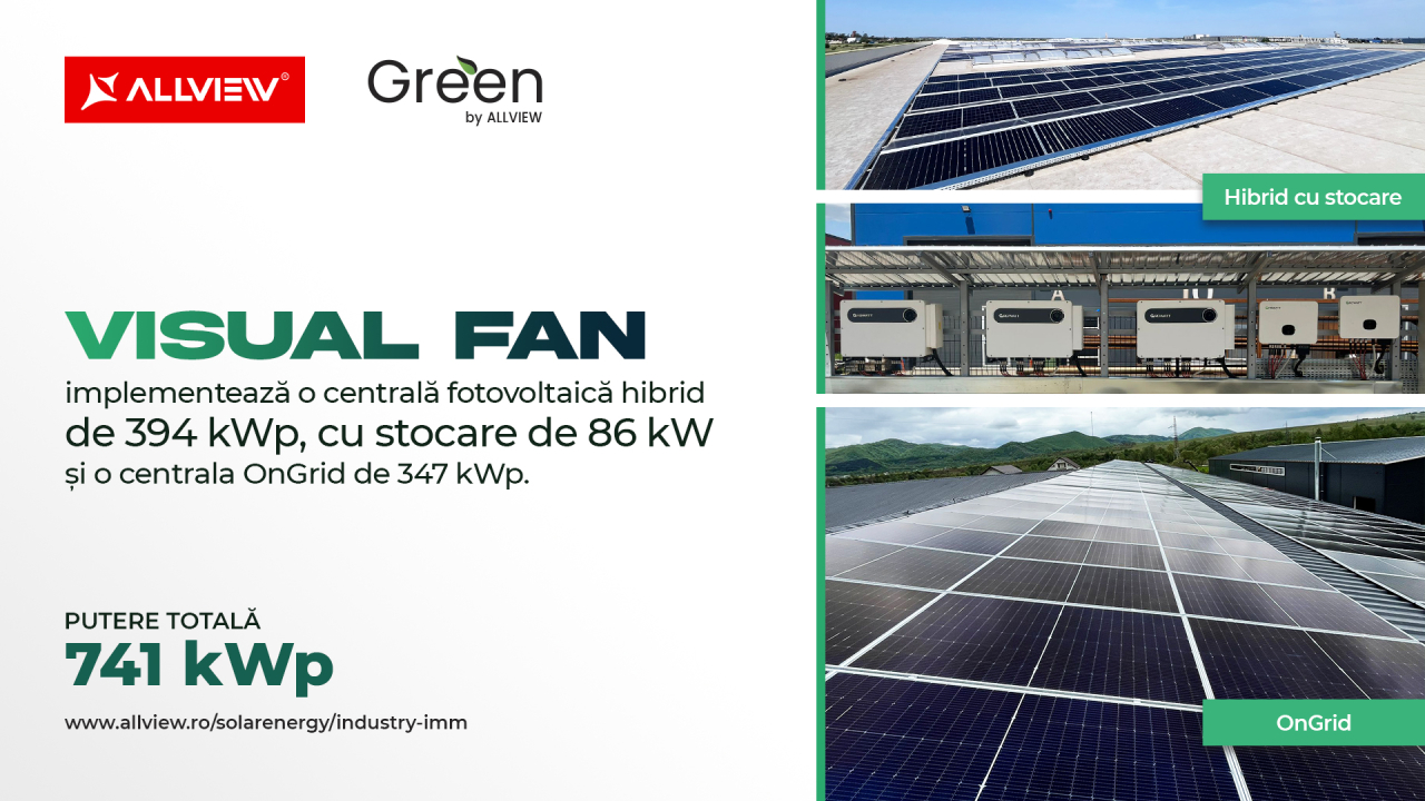 Allview Solar Energy instalează două noi parcuri fotovoltaice de 741 kWp