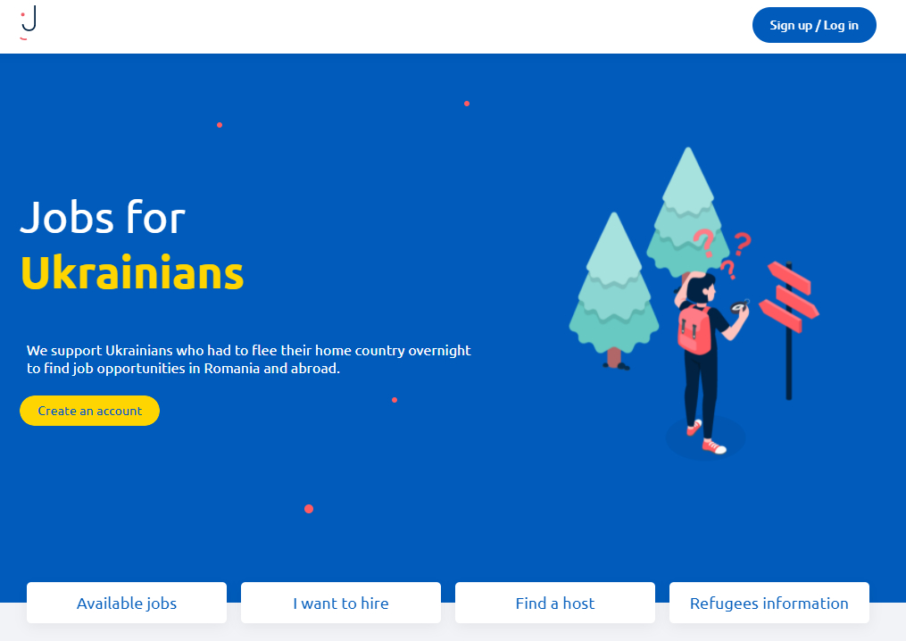Jobs for Ukraine, the platform with jobs for refugees. Other initiatives by BCR