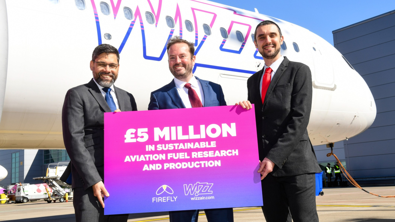 Wizz Air invests £5m in sustainable aviation fuel producer firefly