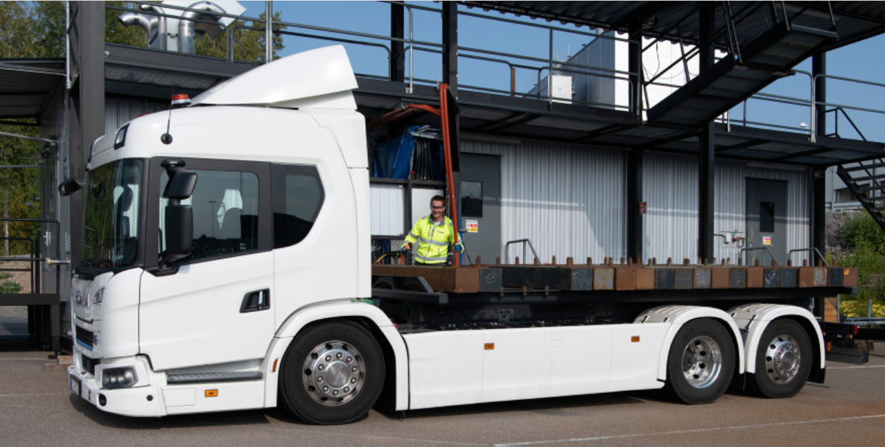 The future of electric transport - charging parks for long haul trucks