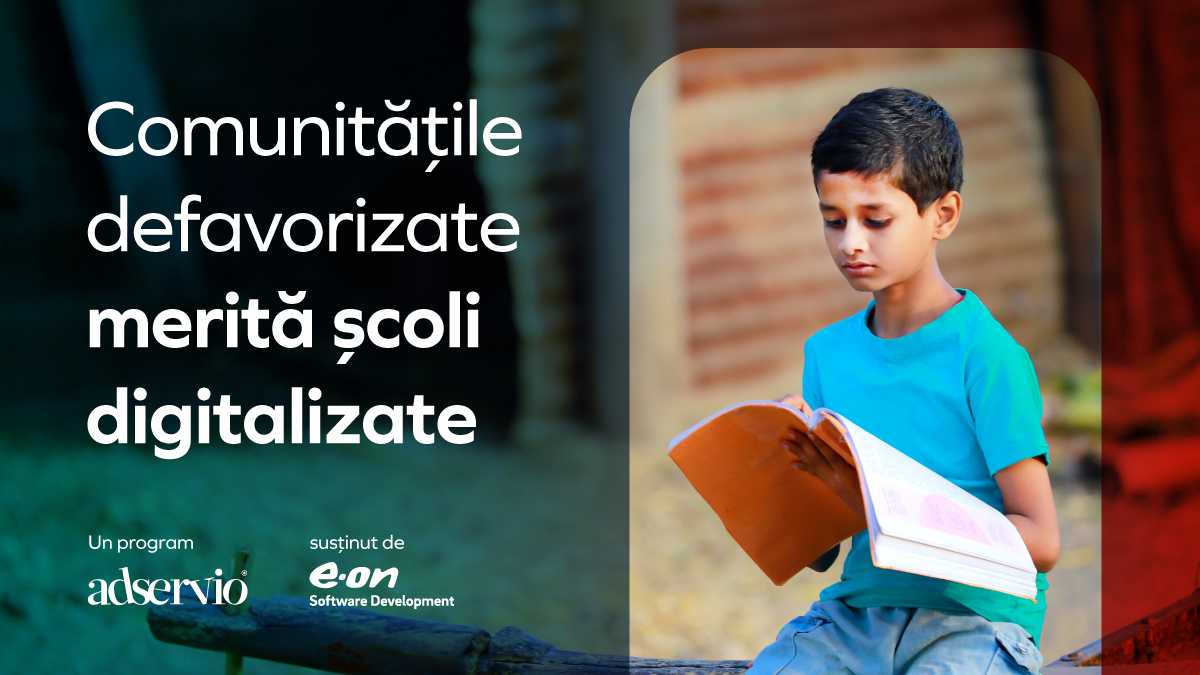 Adservio și E.ON digitalizează școlile defavorizate ale României