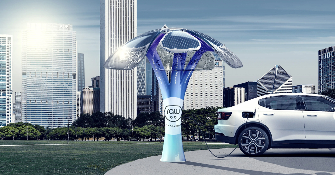 "Solar-powered trees" could be the solution to powering our EVs anywhere
