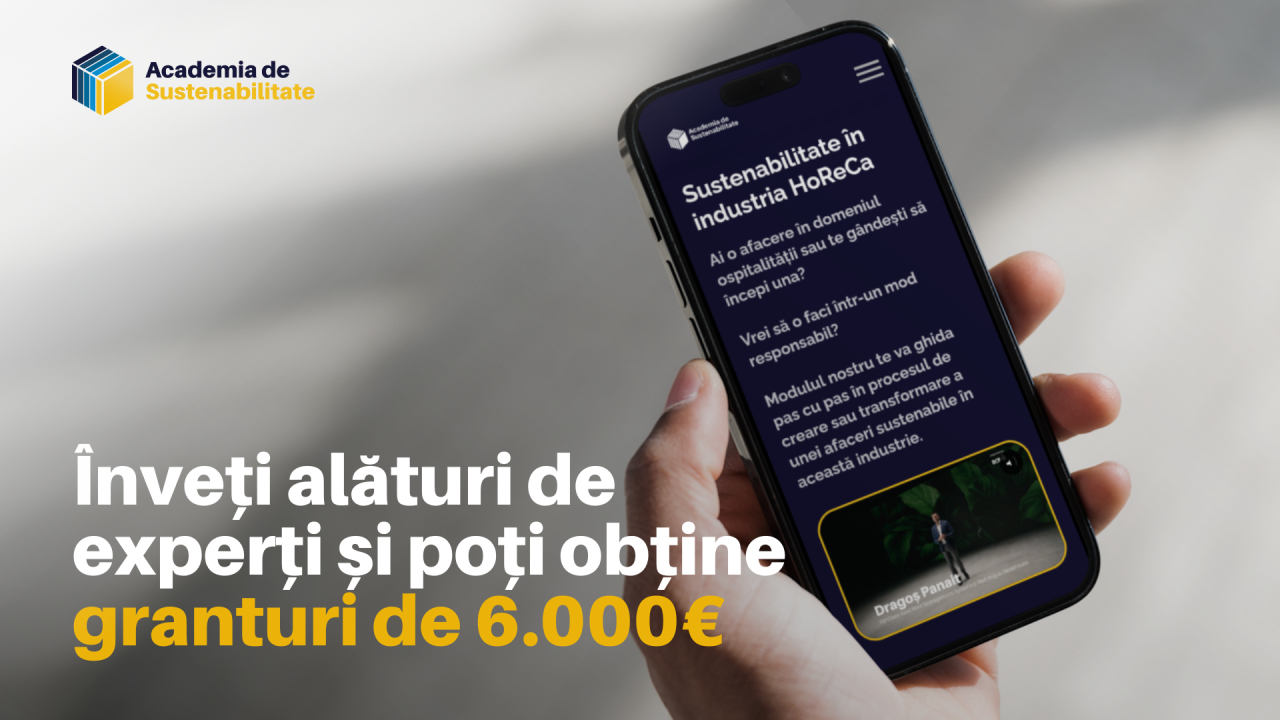 Granturi și conținut educațional pentru afacerile HoReCa care vor să devină sustenabile