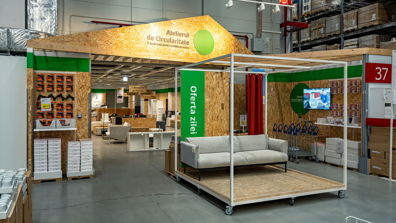 IKEA încurajează reutilizarea mobilierului și promovează economia circulară ca stil de viață