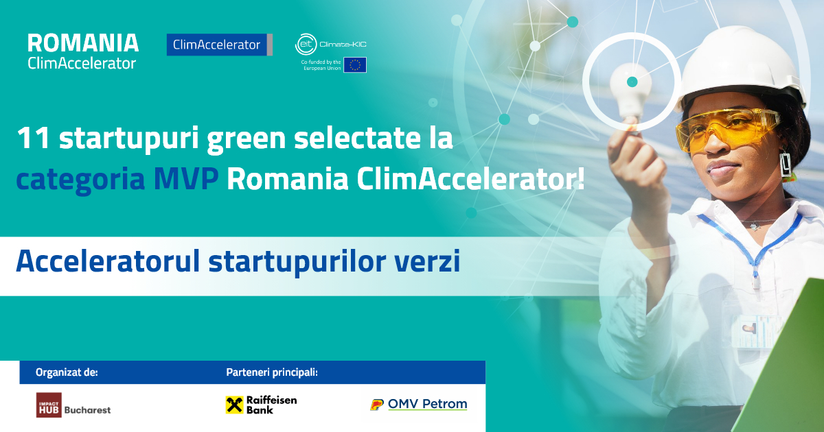 11 startup-uri verzi din categoria MVP intră în ClimAccelerator 2023