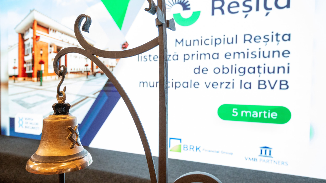 Resita, the first city in Romania to issue green municipal bonds on BVB