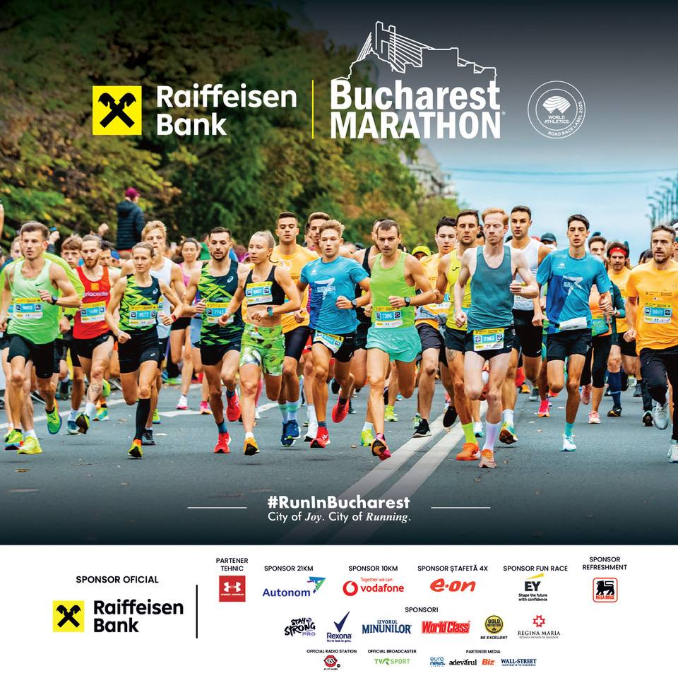 12.000 de alergători din peste 70 de țări sunt așteptați la cea de-a 18-a ediție a Raiffeisen Bank Bucharest Marathon