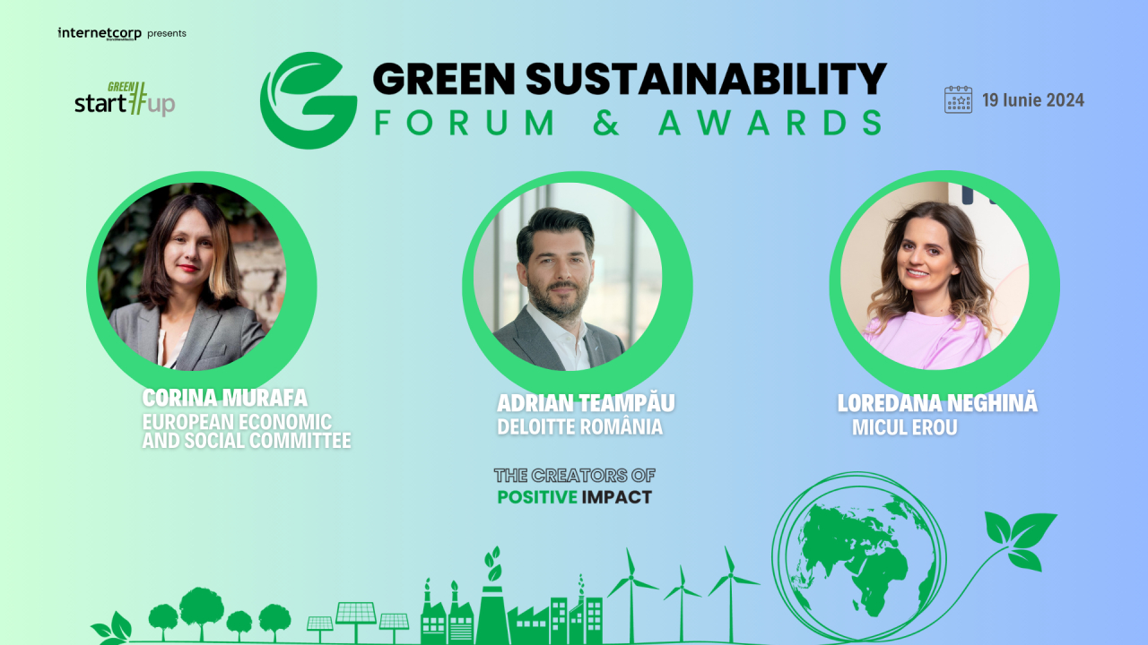 Experți UE și Deloitte, speakeri la Green Sustainability Forum 2024