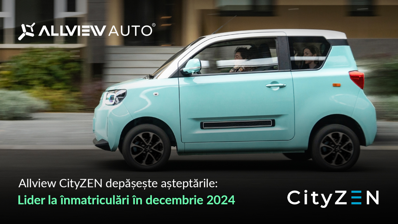 Allview CityZEN, cea mai înmatriculată mașină din România în decembrie 2024