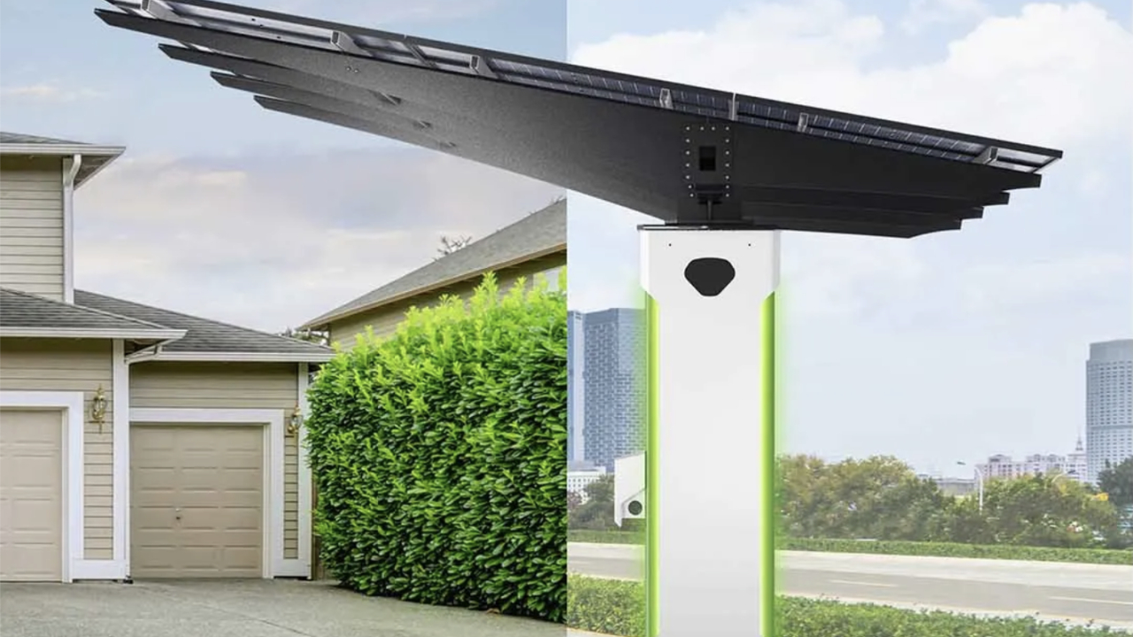 Solar-powered residential canopy, the solution to charge and protect your EV