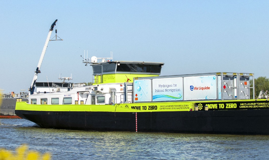 Nike to sail the world's first hydrogen-powered inland container ship