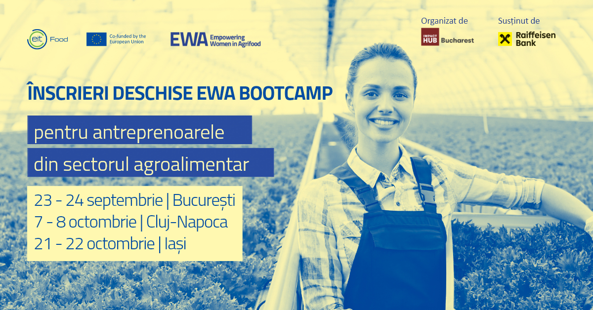 EWA Bootcamp: înscrieri deschise pentru antreprenoarele din agrifood