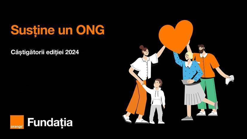 ”Susține un ONG”: 130.000 € de la Fundația Orange pentru 13 câștigători
