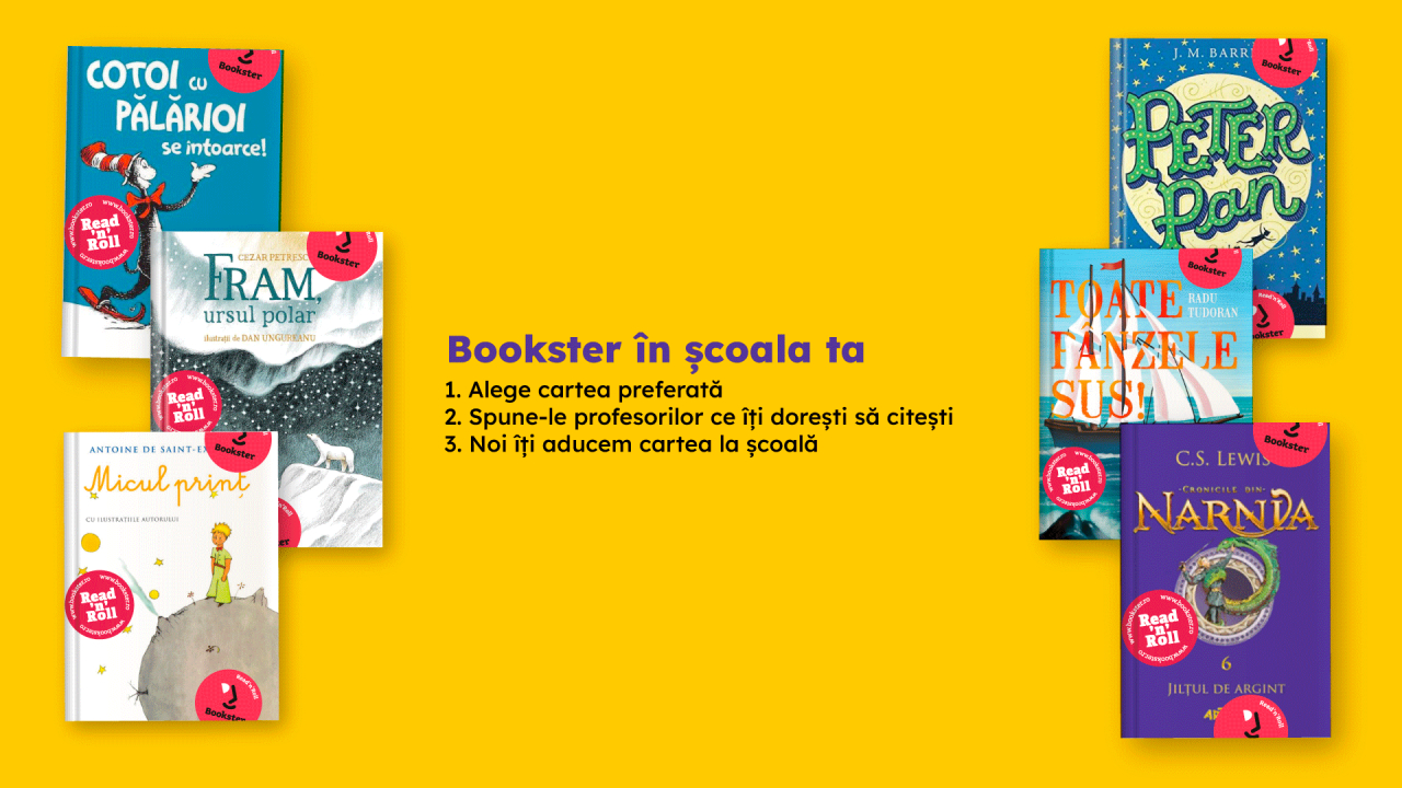 Bookster în Școala ta: cărți livrate gratuit săptămânal copiilor