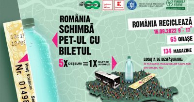 Schimbă PET-ul cu biletul: transport în comun gratuit pentru românii care reciclează