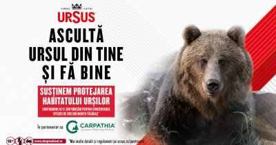 Ursus oferă 1% din vânzări pentru protejarea habitatului urșilor din Munții Făgăraș