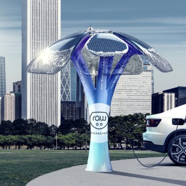 "Solar-powered trees" could be the solution to powering our EVs anywhere