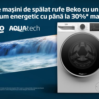 Beko lansează mașini de spălat noi cu 30% mai eficiente energetic