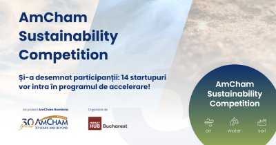 AmCham Sustainability Competition 2023: 14 startup-uri verzi intră în competiție