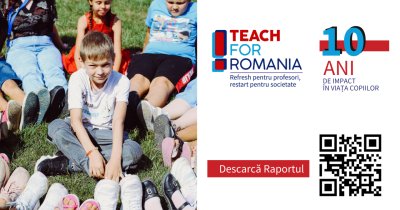 Teach for Romania: acces la educație 90000 de copii din 400 de școli vulnerabile