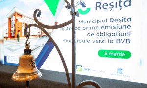 Municipiul Reșița a listat la BVB prima emisiune de obligațiuni municipale verzi