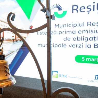 Municipiul Reșița a listat la BVB prima emisiune de obligațiuni municipale verzi