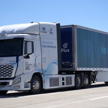 Hyundai showcases the world's first hydrogen truck that drives on its own