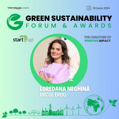 Sustenabilitatea este educație: vino la Green Start-Up Sustainability Forum
