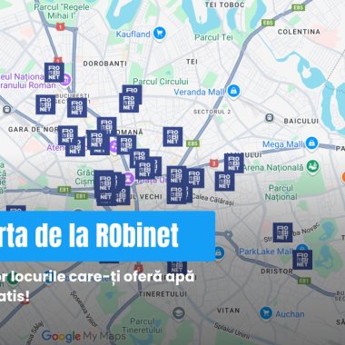 Harta locurilor de unde poți bea apă de la robinet în România