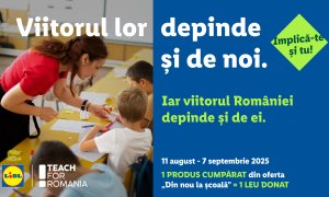 Fiecare produs pentru școală cumpărat din Lidl aduce 1 leu pentru Teach for Romania