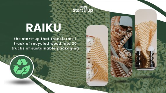 RAIKU, the startup that transforms 1 truck of recycled wood into 20 trucks of sustainable packaging
