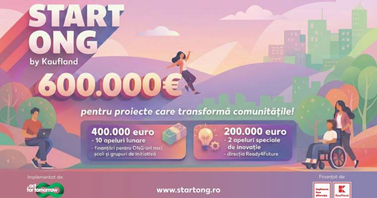 Start ONG: investiție de 600.000 de euro în ONG-uri mici și proiecte